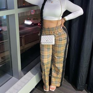 Authentic Burberry Side Stripe Cotton Trouser